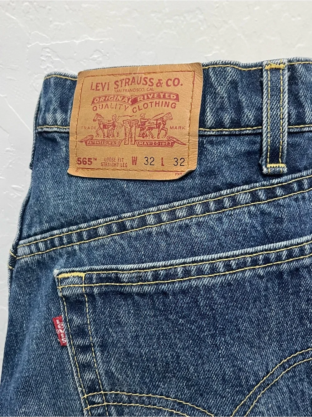 Vintage 1997 Levi's 565 Made in USA Jeans SS2 Sample Rare Baggy Skater 32x32